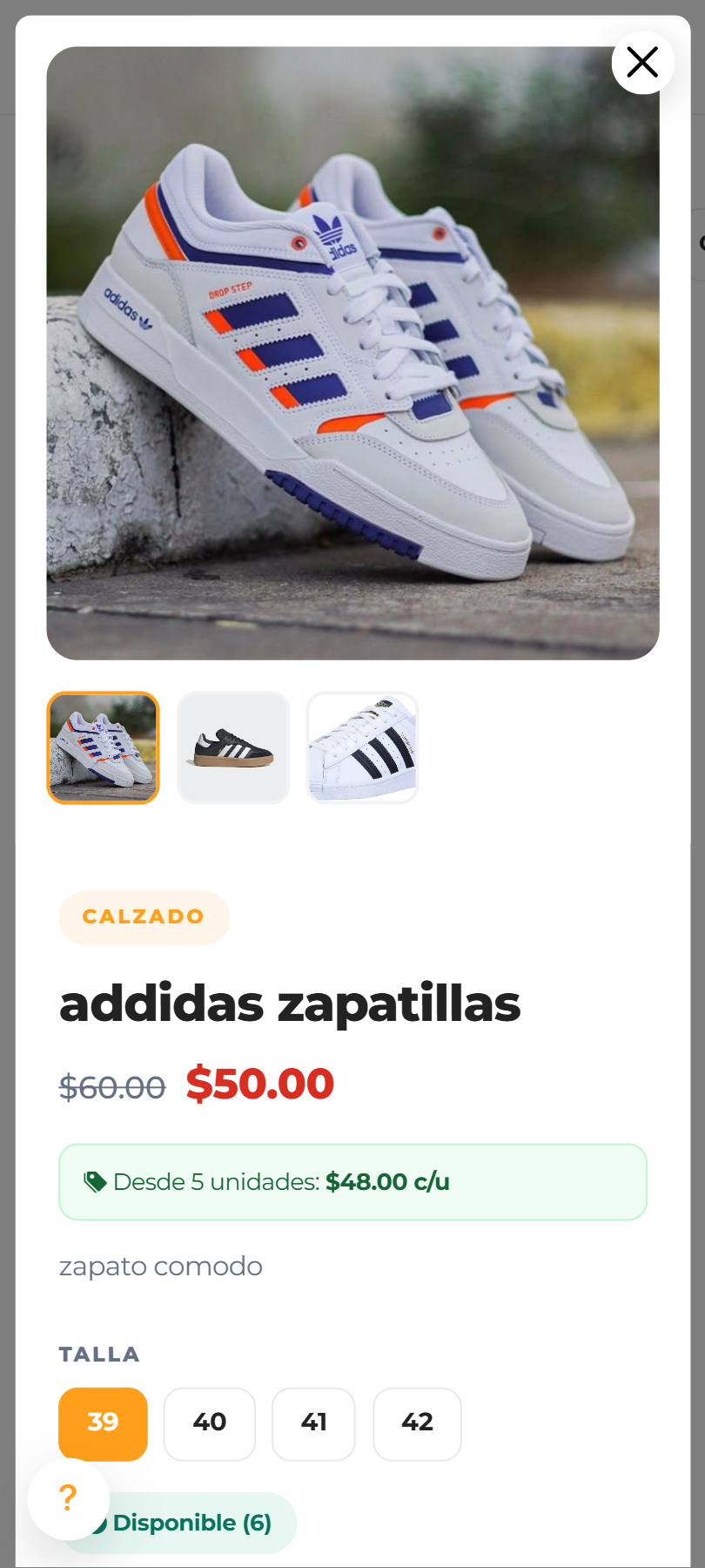 Detalle real de producto en STYLO
